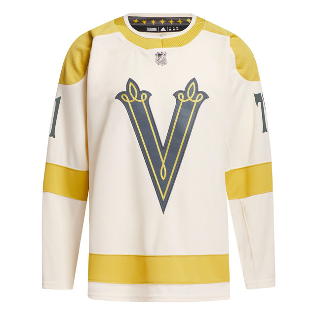 Adidas Vegas Golden Knights No71 William Karlsson Grey Home Authentic USA Flag Women's Stitched NHL Jersey