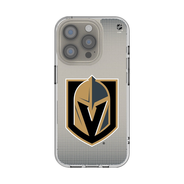 Vegas Golden Knights Linen Clear Phone Case for Apple iPhone