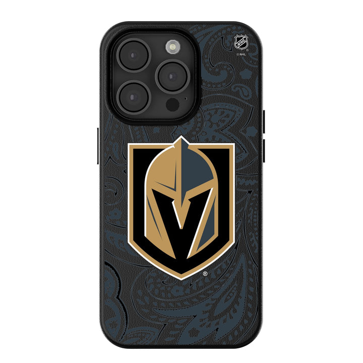 Vegas Golden Knights Paisley MagSafe Compatible Phone Case for Apple iPhone