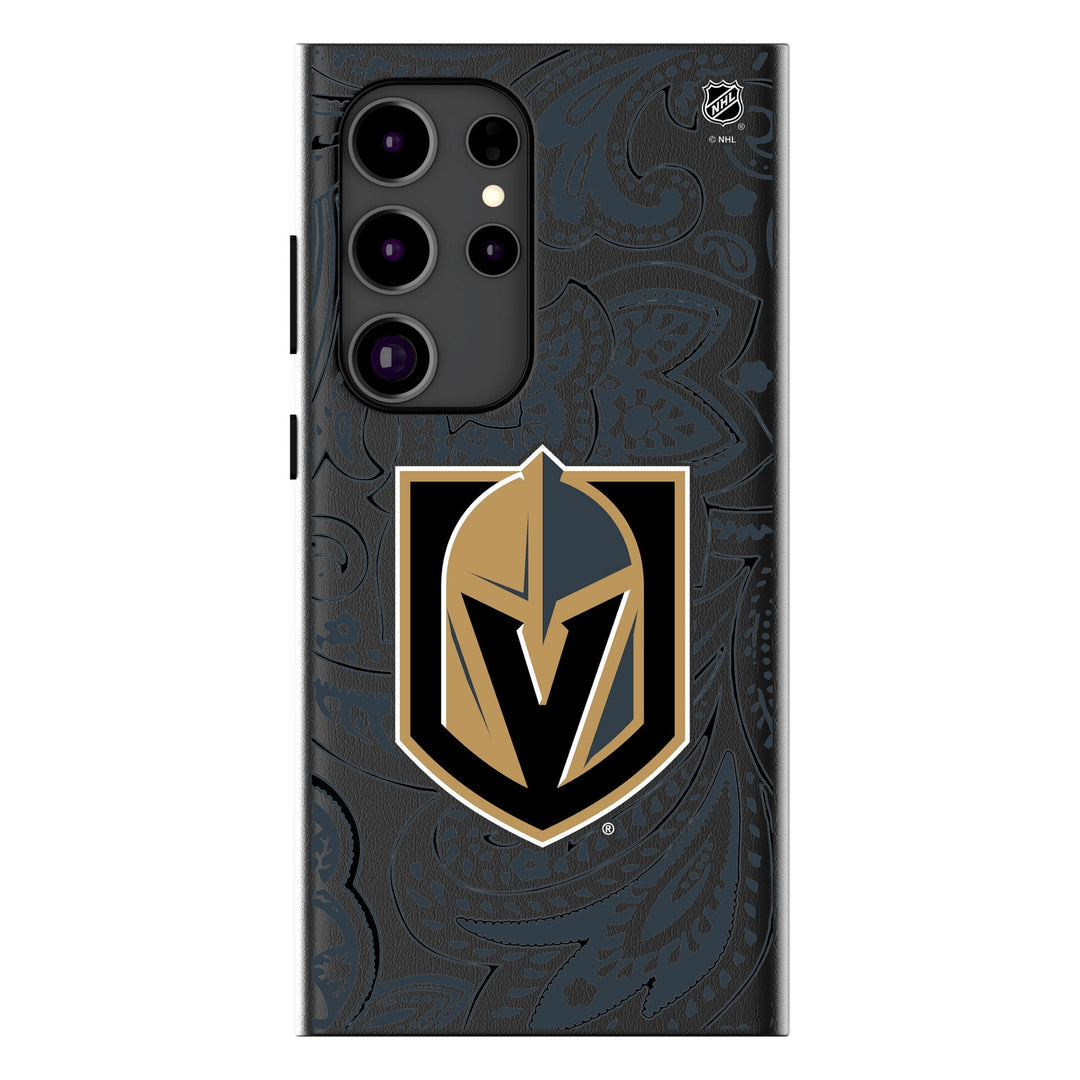 Vegas Golden Knights Paisley MagSafe Compatible Galaxy Phone Case