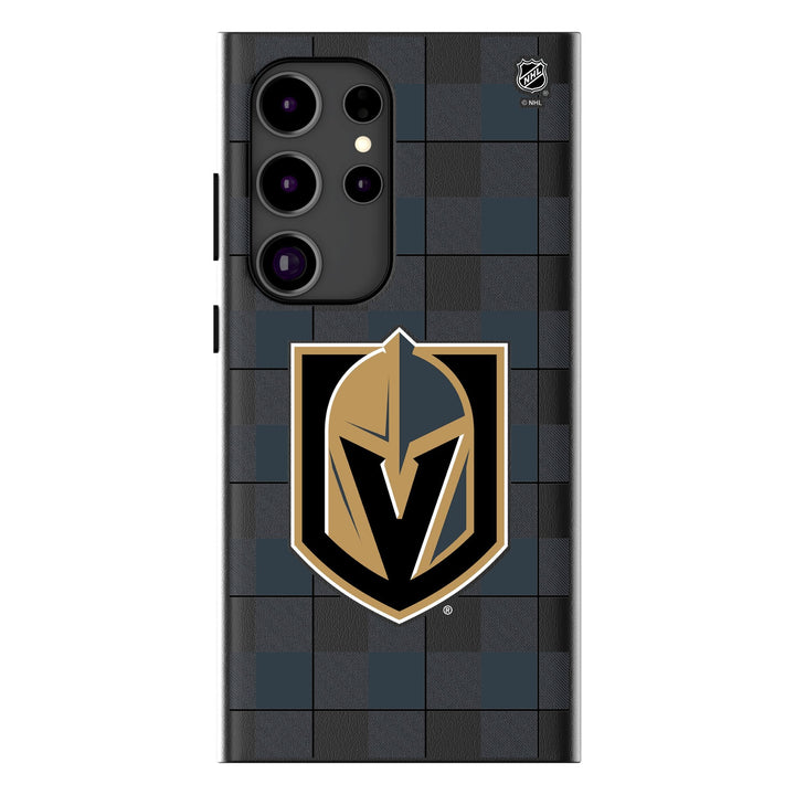 Vegas Golden Knights Plaid MagSafe Compatible Galaxy Phone Case