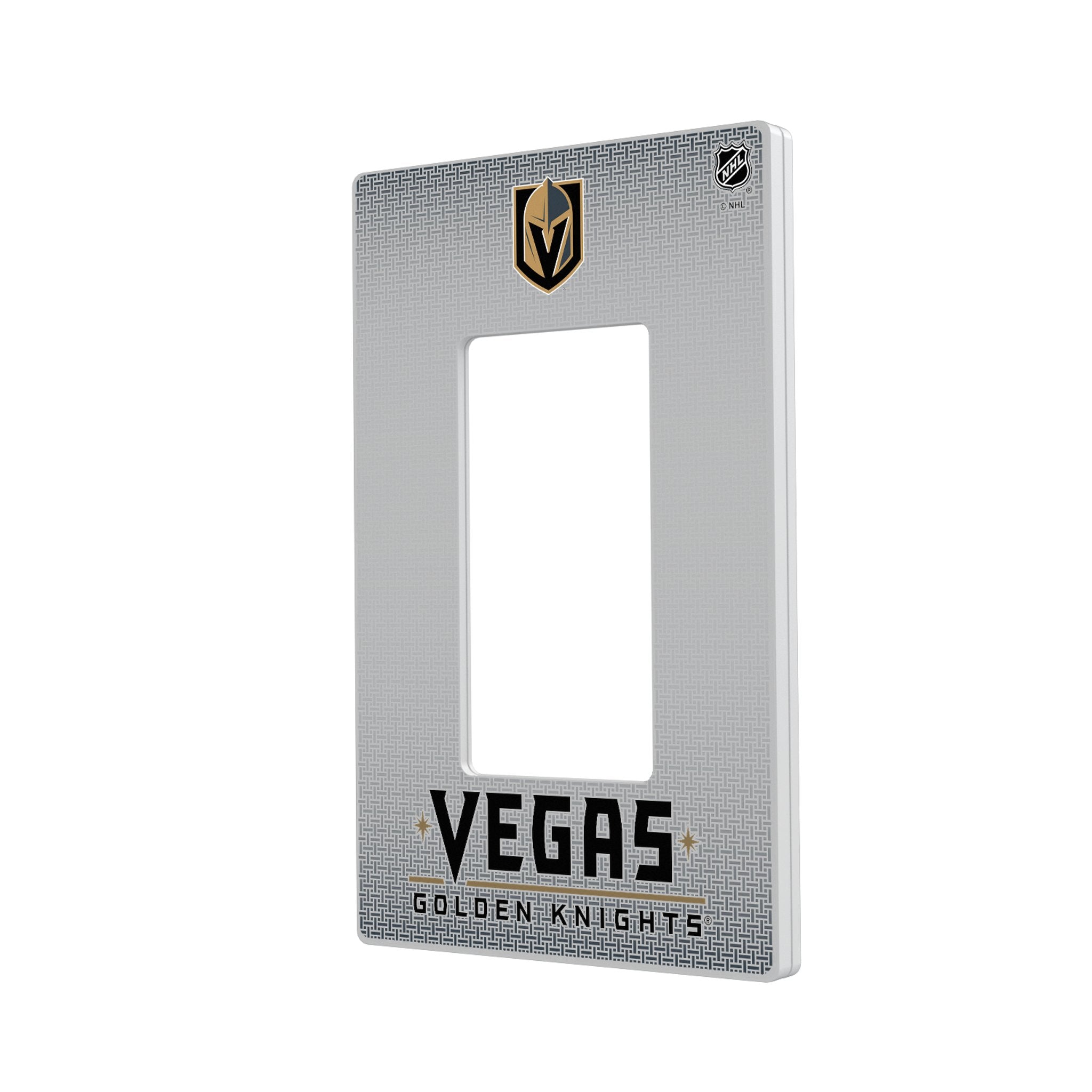 Vegas Golden Knights Linen Hidden-Screw Light Switch Plate
