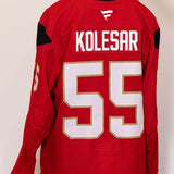#55 Keegan Kolesar Red Practice Jersey - 20253