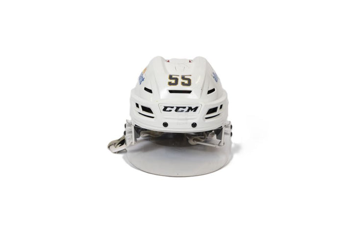 Game-Used: #55 Keegan Kolesar Helmet-13623