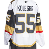 Game-Worn:#55 Keegan Kolesar White Set 2 2025/26-20592 - Vegas Team Store