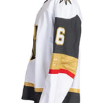Game-Worn:#6 Kaedan Korczak White Set 2 2025/26 Jersey-20576 - Vegas Team Store