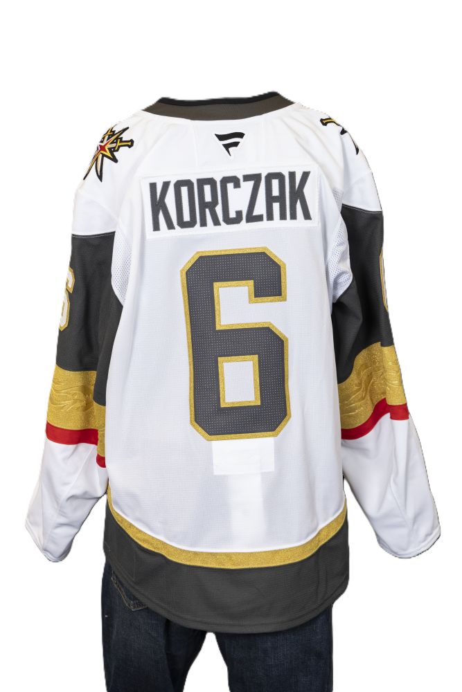 Game-Issued: #6 Kaedan Korczak 2024-2025 White Jersey (Circa Patch) - 19350