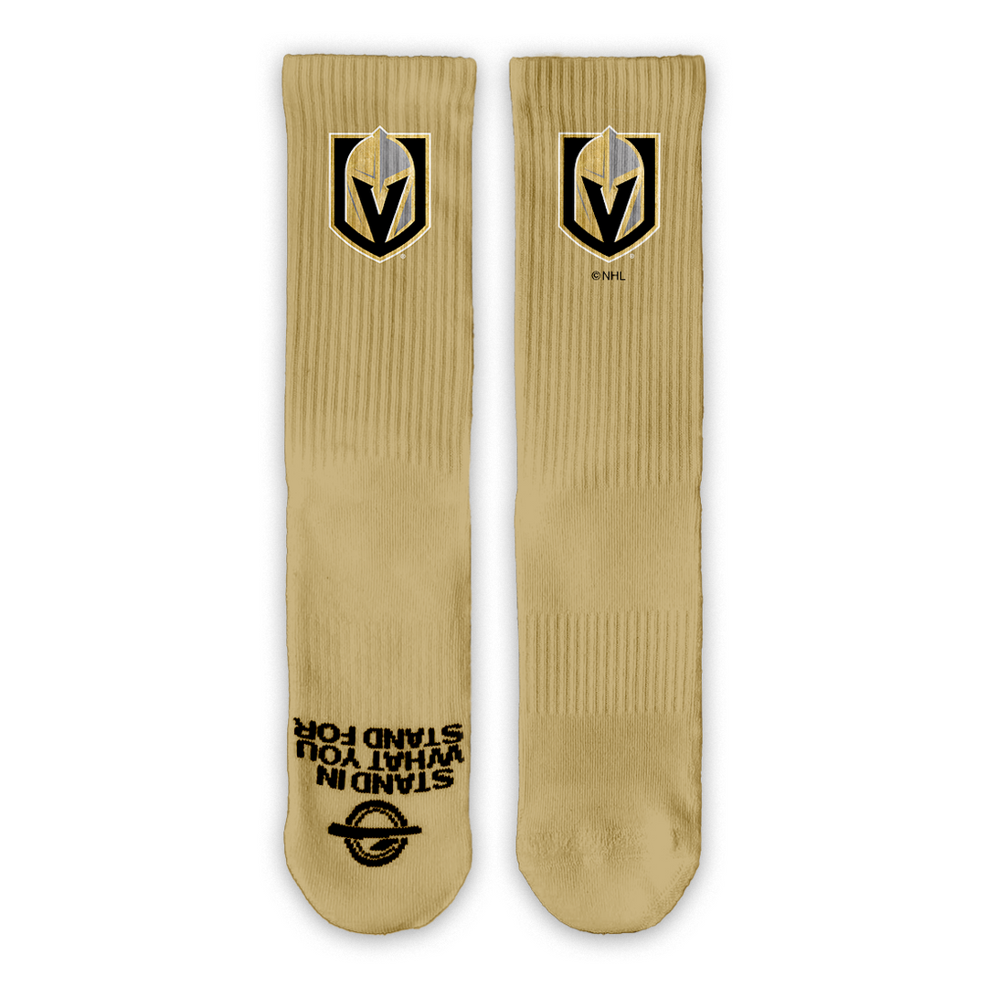 Vegas Golden Knights Primary Logo Lifestyle Gold Socks