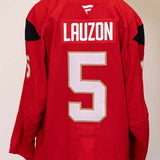#5 Jeremy Lauzon Red Practice Jersey - 20198