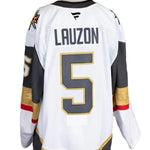 Game-Worn:#5 Jeremy Lauzon White Set 2 2025/26 Jersey-20575 - Vegas Team Store