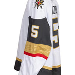 Game-Worn:#5 Jeremy Lauzon White Set 2 2025/26 Jersey-20575 - Vegas Team Store