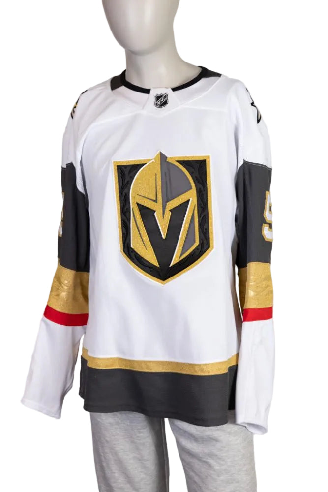Game-Worn:#5 Jeremy Lauzon White Set 2 2025/26 Jersey-20575 - Vegas Team Store