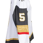 Game-Worn:#5 Jeremy Lauzon White Set 2 2025/26 Jersey-20575 - Vegas Team Store