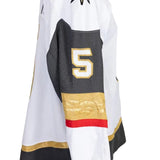 Game-Worn:#5 Jeremy Lauzon White Set 2 2025/26 Jersey-20575 - Vegas Team Store