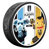 Vegas Golden Knights vs. Utah Mammoth 2026 Playoffs Mascot Match-Up Puck – Round 1