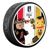Vegas Golden Knights vs. Carolina Hurricanes 2026 Stanley Cup Final Mascot Match-Up Puck - Round 4