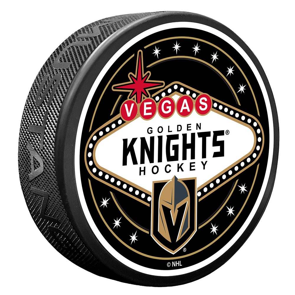 Vegas Golden Knights Vegas Sign Puck