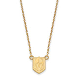 SS 14k Yellow Gold Plated NHL Vegas Golden Knights SM Necklace, 18 In