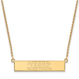 SS 14k Yellow Gold Plated NHL Golden Knights SM Bar Necklace, 18 In