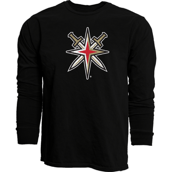 Vegas Golden Knights Alternate Logo Junior Mascot Long Sleeve Tee