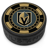 Vegas Golden Knights Black Poker Chip Textured Puck
