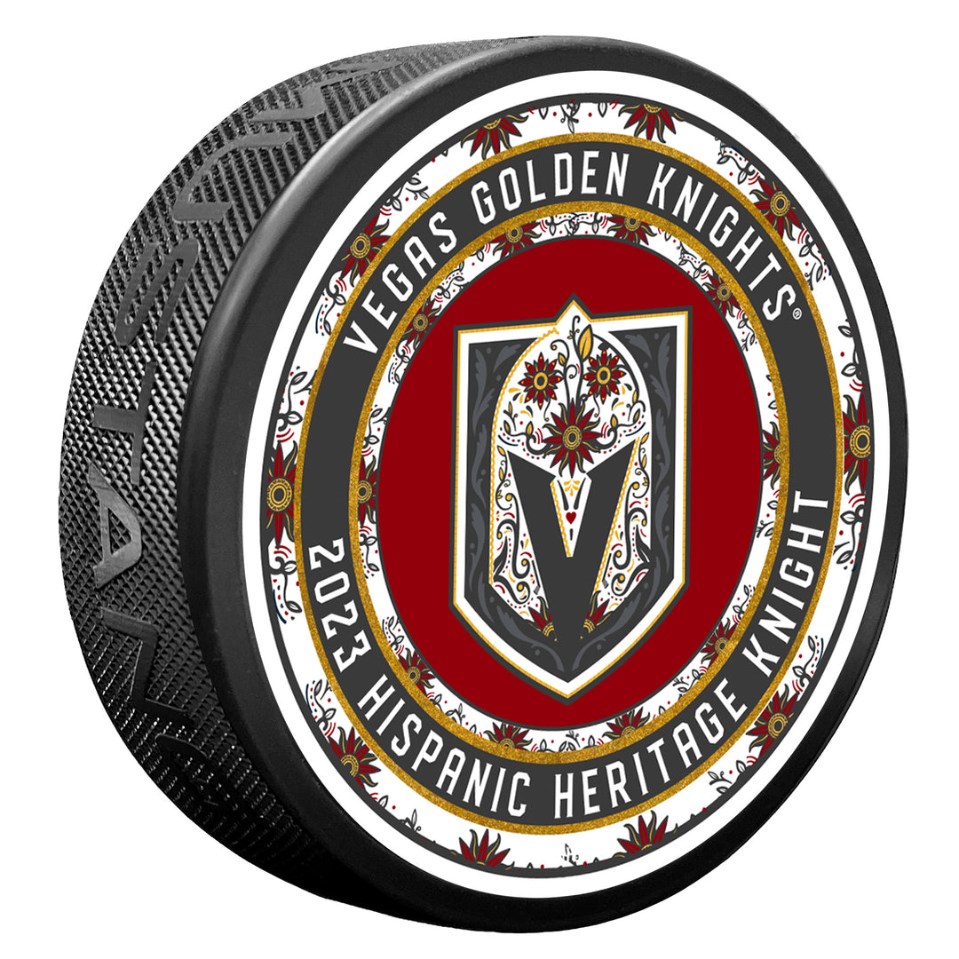 Vegas Golden Knights Hispanic Heritage Month 2023 Puck