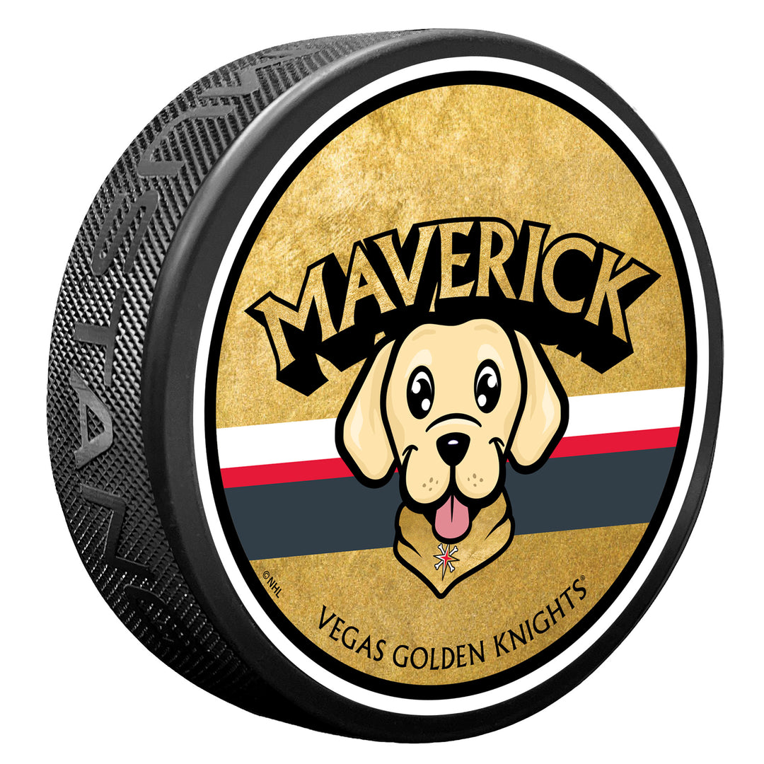 Vegas Golden Knights Maverick Team Dog Puck