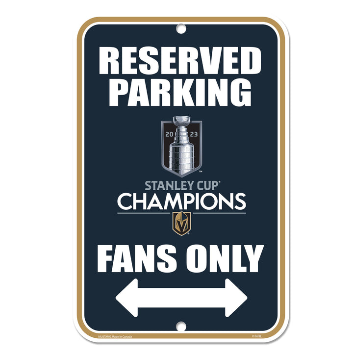 Vegas Golden Knights Stanley Cup Champions Parking Sign