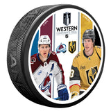 Vegas Golden Knights vs. Colorado Avalanche 2026 Western Conference Final Player Match-Up Puck - Round 3