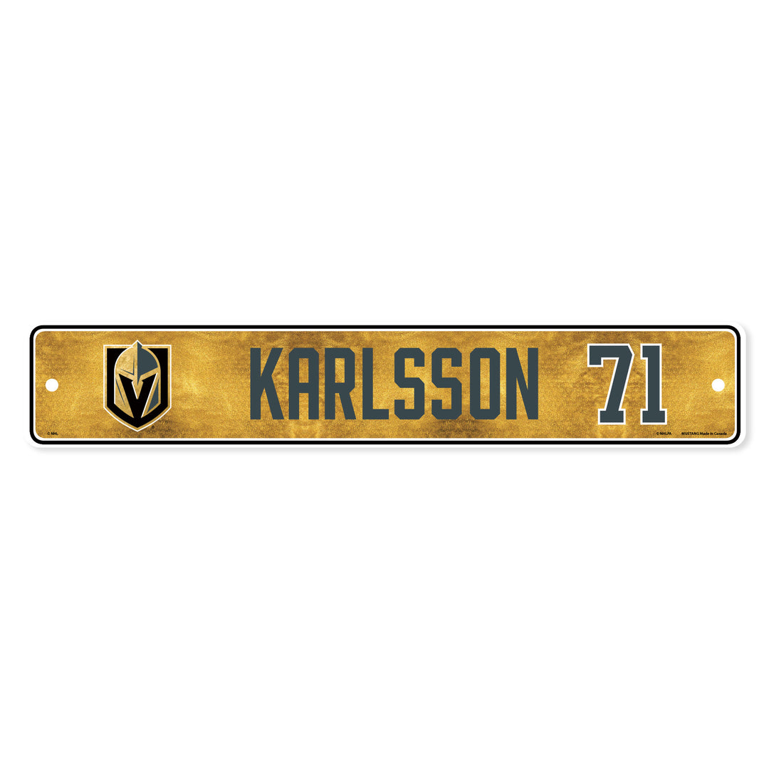 Vegas Golden Knights William Karlsson Namplate