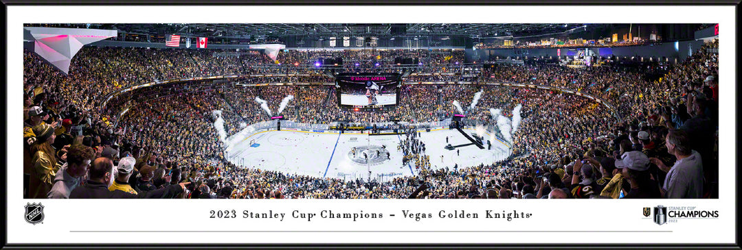 Vegas Golden Knights 2023 Stanley Cup Champions Standard Frame Panoramic Photo