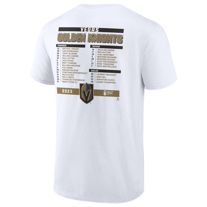 Vegas Golden Knights Stanley Cup Final Lineup White Tee