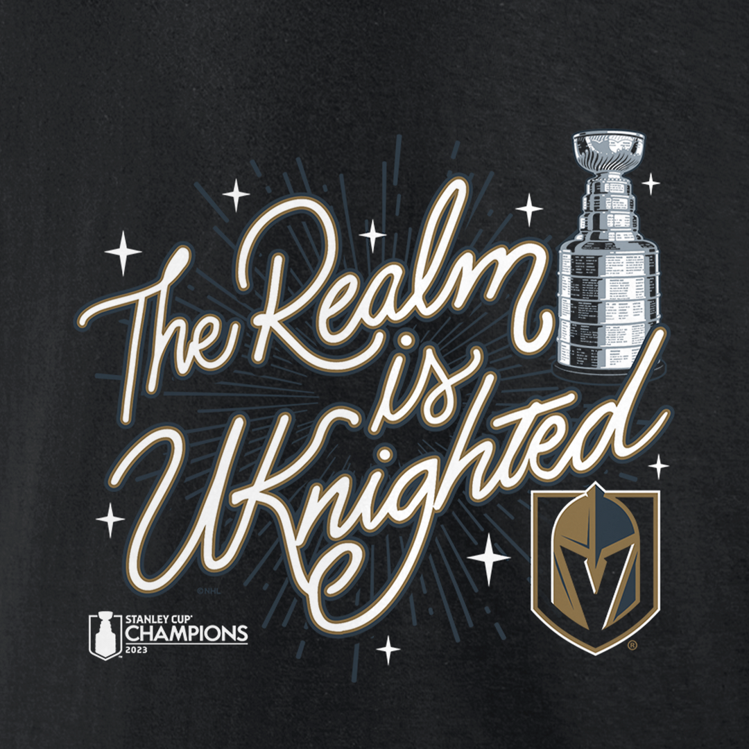 Vegas Golden Knights Stanley Cup Champs Celebration Uknighted Realm Tee