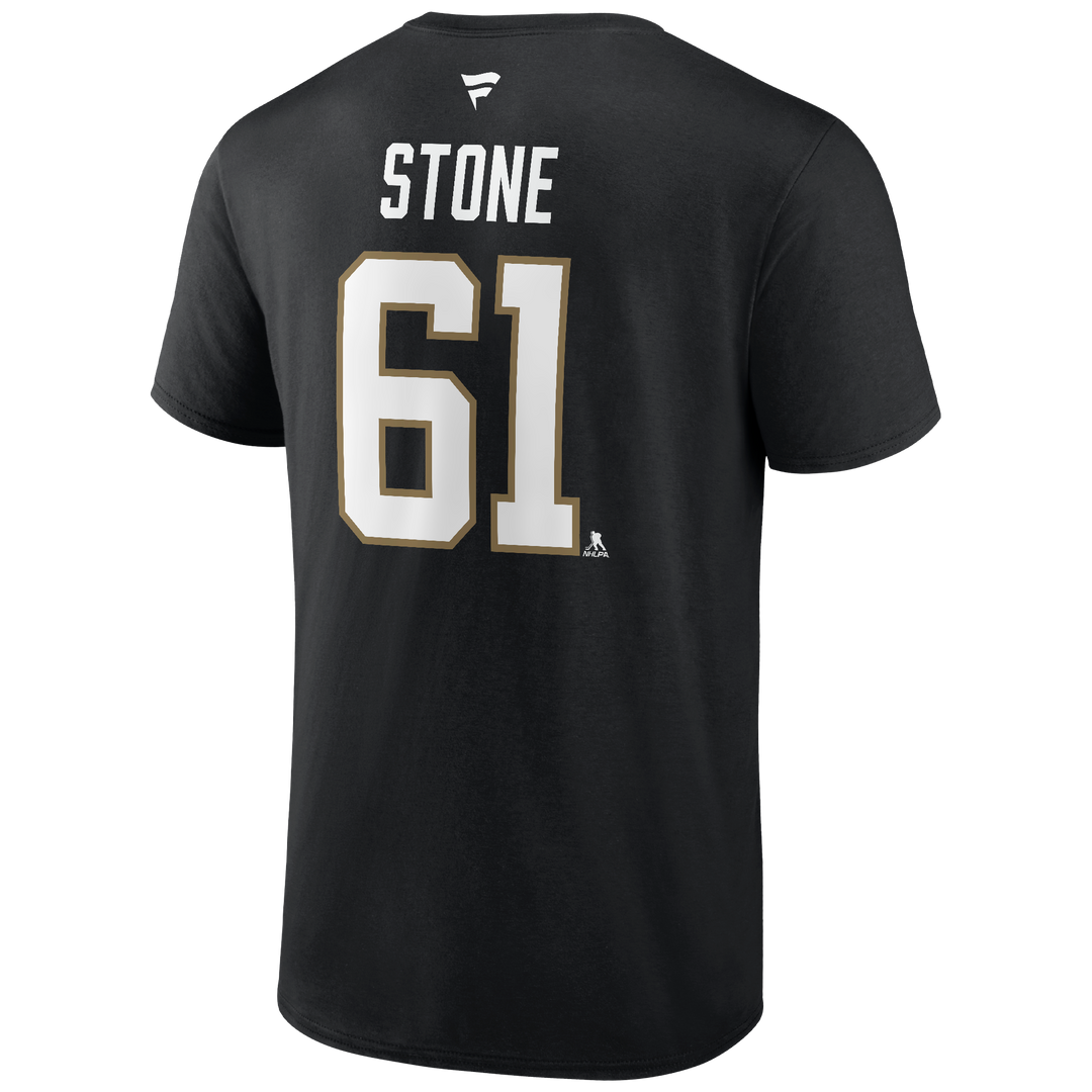 Vegas Golden Knights Fanatics Black Stanley Cup Champions Stone Player Tee