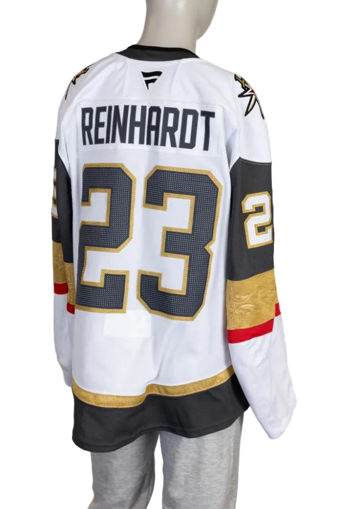 Game-Worn:#23 Cole Reinhardt White Set 2 2025/26-20585 - Vegas Team Store