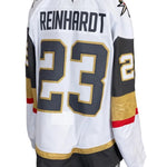 Game-Worn:#23 Cole Reinhardt White Set 2 2025/26-20585 - Vegas Team Store