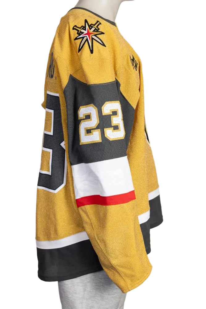 Game-Worn:#23 Cole Reinhardt Gold Set 2 2025/26 Jersey-20663 - Vegas Team Store