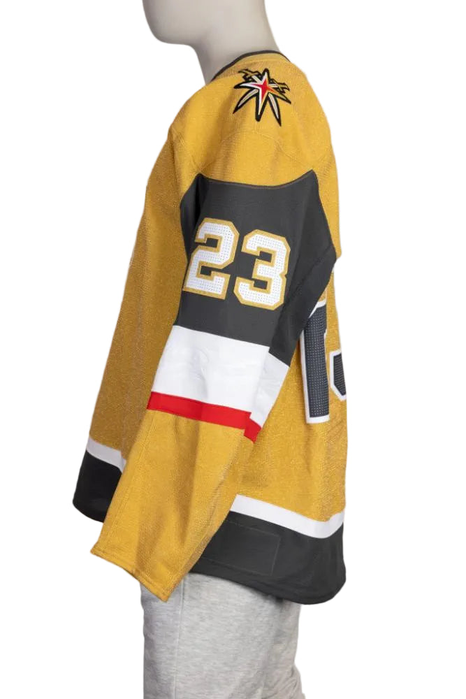 Game-Worn:#23 Cole Reinhardt Gold Set 2 2025/26 Jersey-20663 - Vegas Team Store