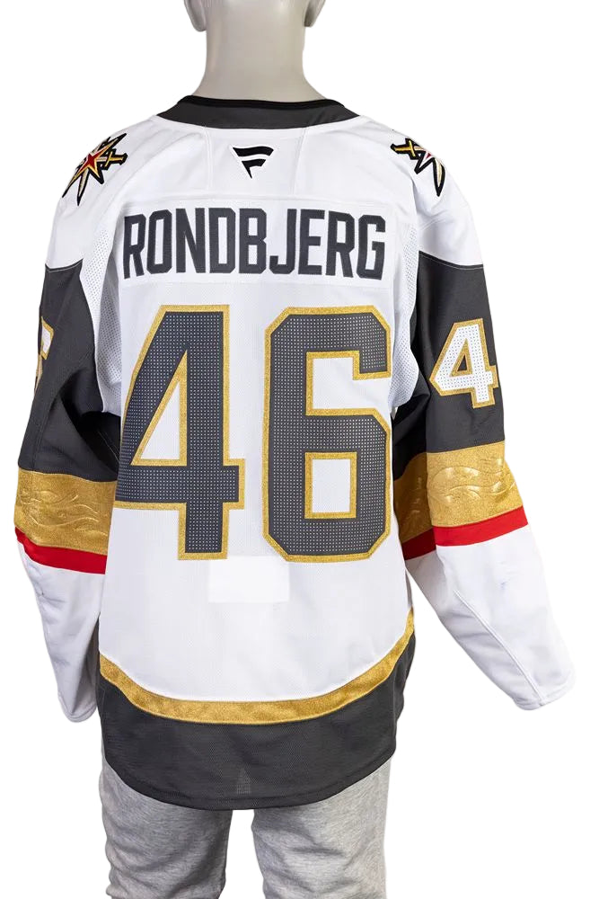 Game-Worn: #46 Jonas Rondbjerg White Set 1 2025/26 Jersey-20183 - Vegas Team Store