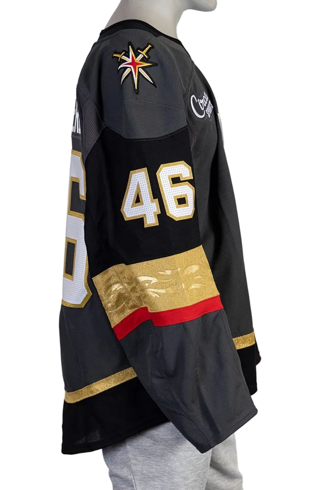 Game-Issued: #46 Jonas Rondbjerg Gray Set 1 2025/26 Jersey-20367 - Vegas Team Store