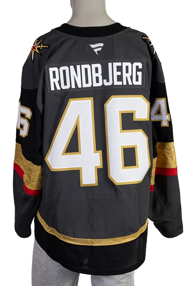 Game-Issued: #46 Jonas Rondbjerg Gray Set 1 2025/26 Jersey-20367 - Vegas Team Store