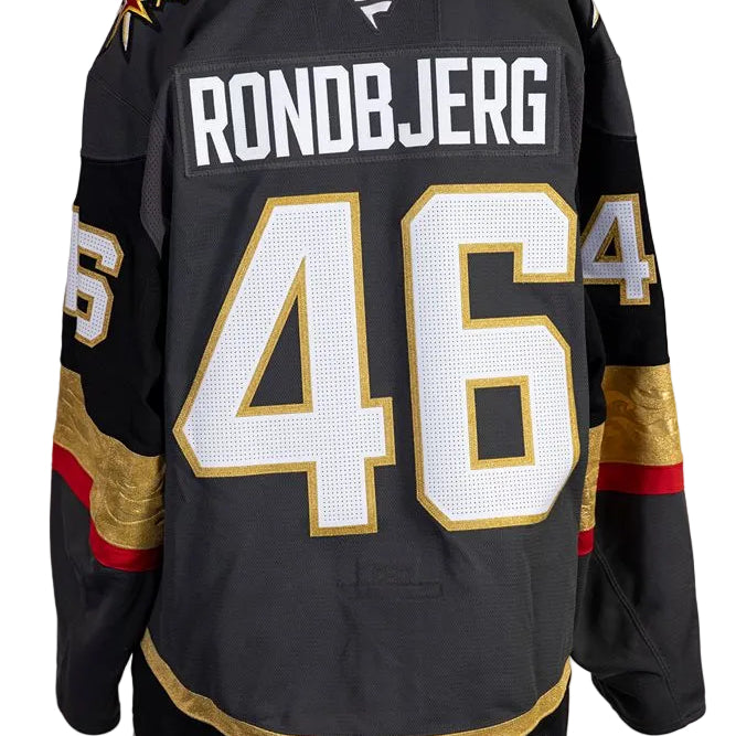 Game-Issued: #46 Jonas Rondbjerg Gray Set 1 2025/26 Jersey-20367 - Vegas Team Store