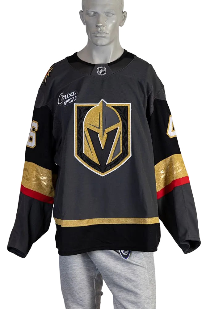 Game-Issued: #46 Jonas Rondbjerg Gray Set 1 2025/26 Jersey-20367 - Vegas Team Store