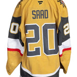 Game-Worn:#20 Brandon Saad Gold Set 2 2025/26 Jersey-20661 - Vegas Team Store