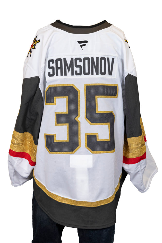 Bench-Worn: #35 Ilya Samsonov  2024-2025 White Jersey (Circa Patch) - 19363