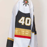 Game-Worn: #40 Akira Schmid White Set 1 2025/26  Jersey - 20182