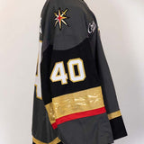 Game-Worn: #40 Akira Schmid Gray Set 1 2025/26  Jersey - 20366