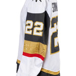 Game-Worn: #22 Cole Schwindt 2025 White Preseason Set Jersey- 20060 - Vegas Team Store