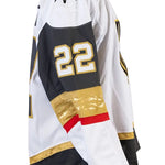 Game-Worn: #22 Cole Schwindt 2025 White Preseason Set Jersey- 20060 - Vegas Team Store