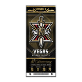Vegas Golden Knights Season X Commemorative Ticket Acrylic Blockart